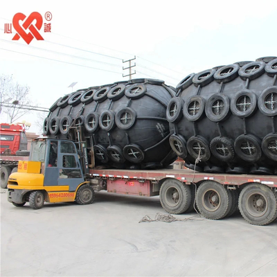 Yokohama Pneumatic Fenders Forza di reazione bassa Facile da installare 3,3m Flange gomma personalizzabile