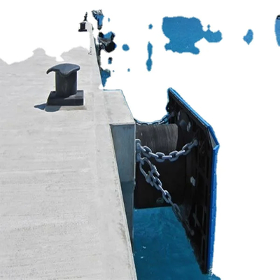 Fenders in gomma a cellule con densità di 1,2-1,5 G/cm3 e metodo di installazione per avvolgimento/saldatura